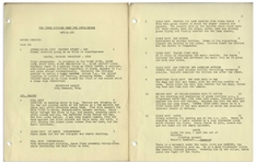 Moe Howard Personally Owned Script for ''The Outlaws IS Coming!''